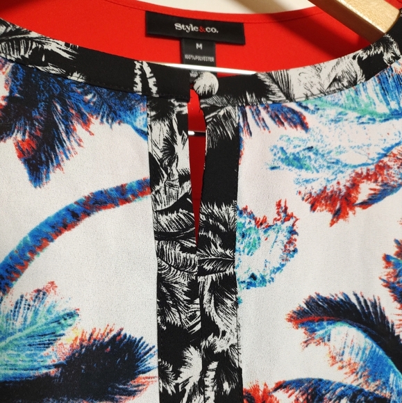 Style & CO Flowy Sleeveless Blouse Set - Picture 5 of 8